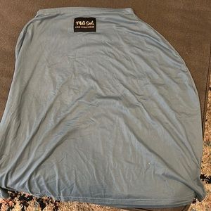 Milk Snob infant car seat cover-blue (used 1 time)